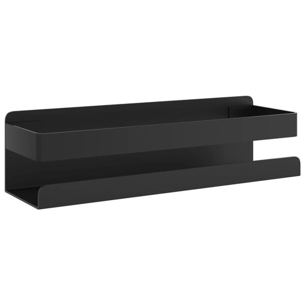 vidaXL Duschablage Mattschwarz 23x6,5x6 cm Geb&uuml;rsteter Edelstahl 304