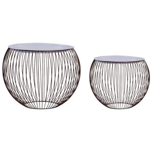 vidaXL Couchtisch 2 Stk. Golden