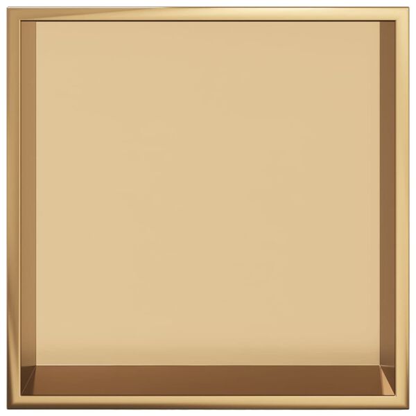 vidaXL Duschnische Golden Gebürstet 32x32x9 cm Edelstahl