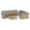 vidaXL Garten-Sofa-Set 13 stk. 12-Sitzanzahl Beige und Hellgrau