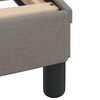 vidaXL Bett mit Matratze "Dover" Taupe 200x200 cm Stoff