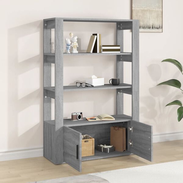 vidaXL Sideboard Grau Sonoma 80x30x119,5 cm Holzwerkstoff