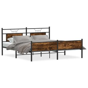 vidaXL Metallbett ohne Matratze R&auml;uchereiche 160x200 cm