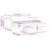 vidaXL Tagesbett Ausziehbar mit Schubladen Dunkelgrau 100x200 cm Stoff