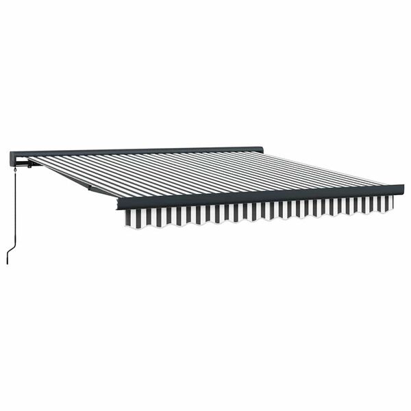 vidaXL Markise Einziehbar Anthrazit und Wei&szlig; 3x2,5 m Stoff & Aluminium