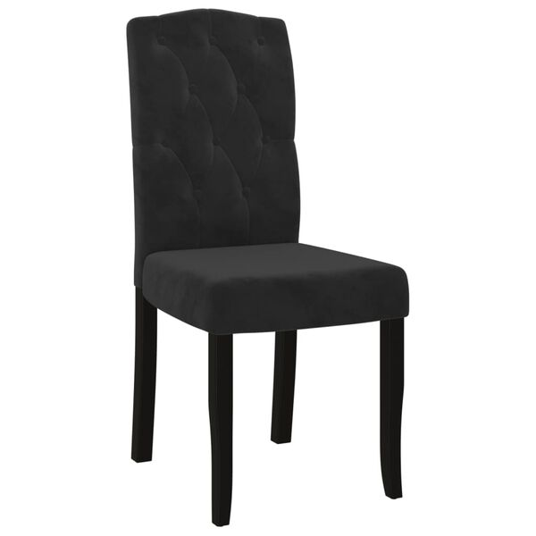 vidaXL Esszimmerst&uuml;hle 4 Stk. Schwarz Samt