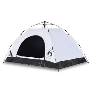 vidaXL Campingzelt 2 Personen Wei&szlig; Verdunkelungsstoff Quick Release