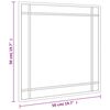 vidaXL Wandspiegel Schwarz 50x50 cm Quadratisch Eisen
