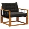 vidaXL Outdoor-Sofagarnitur Massives Akazienholz und Textilene Natur