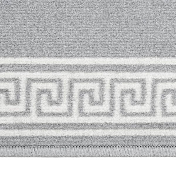 vidaXL Teppichl&auml;ufer BCF Grau mit Motiv 100x400 cm