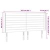 vidaXL LED Kopfteil Schwarz 203x16x118/128 cm Samt