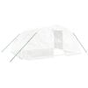 vidaXL Gew&auml;chshaus mit Stahlrahmen Wei&szlig; 20 m&sup2; 5x4x2,3 m