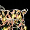 vidaXL LED Rentiere mit 60 LEDs 3 pcs Warmes Wei&szlig; PET