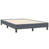 vidaXL Boxspringbett ohne Matratze Dunkelgrau 120x210 cm Samt