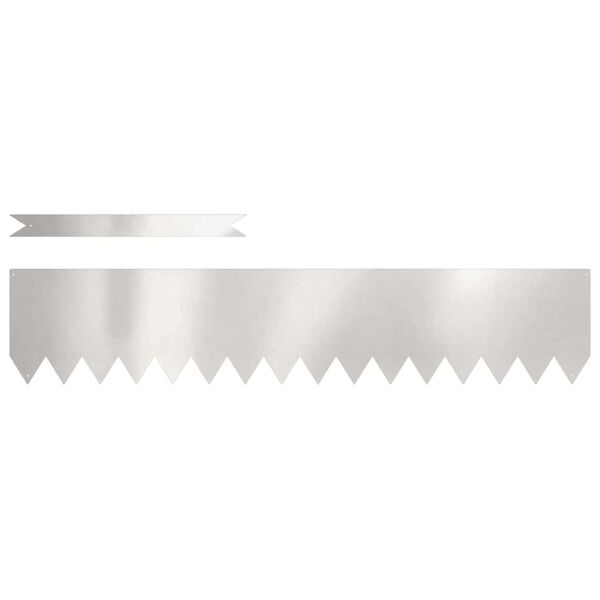 vidaXL Raseneinfassung 10 pcs Silber 100 x 0,05 x 20 cm Edelstahl