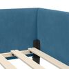 vidaXL Eckbettgestell Blau 80 cm x 200 cm SamtundSperrholz