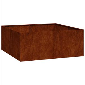vidaXL Pflanzk&uuml;bel Rostig 100x100x40 cm Wetterfester Stahl
