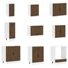 vidaXL 14tlg. K&uuml;chenschrank-Set Lucca Braun Eichen-Optik Holzwerkstoff