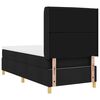 vidaXL Boxspringbett mit Matratze Schwarz 90 x 190 cm Stoff