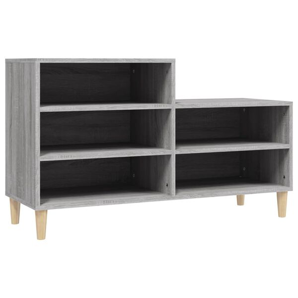 vidaXL Schuhregal Grau Sonoma 102x36x60 cm Holzwerkstoff