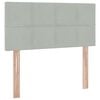vidaXL Bett mit Stauraum und LED mit LED Hellgrau 90 x 190 cm Samt