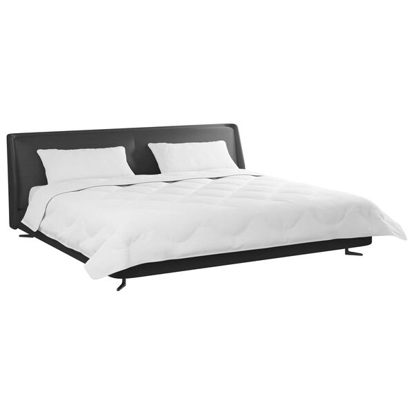 vidaXL Decke mit Kissen 3 pcs Wei&szlig; Mikrofaser und Daunenfedern