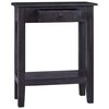 vidaXL Konsolentisch mit Schublade Schwarz 60x30x75 cm Mahagoniholz