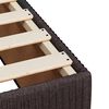 vidaXL Bettgestell ohne Matratze Dunkelbraun 140x190 cm Stoff