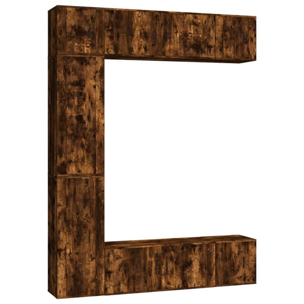 vidaXL 7-tlg. TV-Schrank-Set R&auml;uchereiche Holzwerkstoff