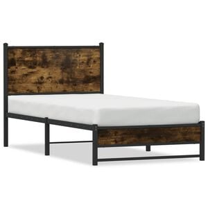 vidaXL Metallbett ohne Matratze R&auml;uchereiche 90x200 cm