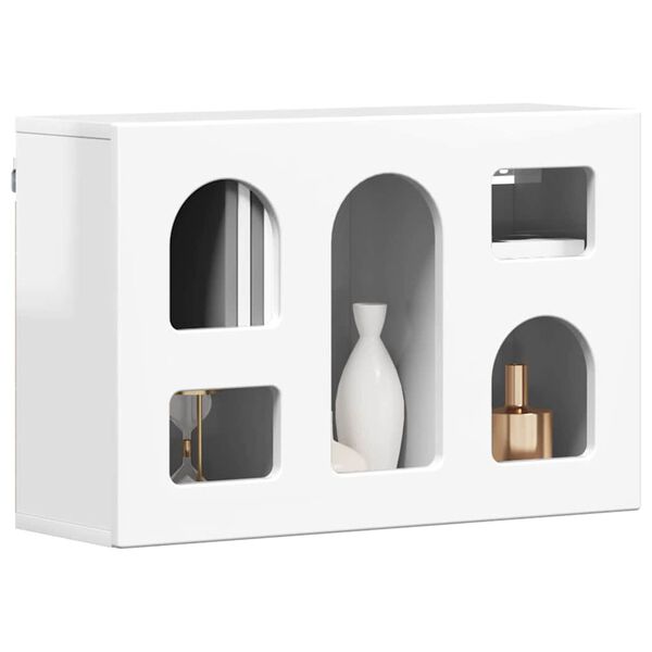 vidaXL H&auml;ngeschrank Hochglanz Wei&szlig; 60 x 20 x 40 cm Holzwerkstoff
