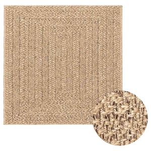 vidaXL Teppich ZIZUR 240x240 cm Jute-Optik Indoor und Outdoor
