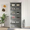 vidaXL Schuhschrank mit Regal Grau 80 x 35,5 x 180 cm Holzwerkstoff