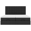 vidaXL Ottoman-Bett mit Matratzen Schwarz 160x200 cm Kunstleder