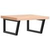 vidaXL Waschbeckenregal Wandmontage Stahl und Massivholz Buche