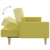 vidaXL Schlafsofa 2-Sitzer mit Fu&szlig;hocker Gr&uuml;n Stoff