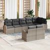 vidaXL Gartensofa-set 8 pcs Poly-Rattan