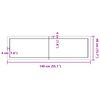vidaXL Waschtischplatte Hellbraun 140x40x(2-4) cm Massivholz Behandelt