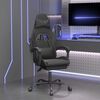vidaXL Gaming-Stuhl mit Fu&szlig;st&uuml;tze Drehbar Schwarz Kunstleder