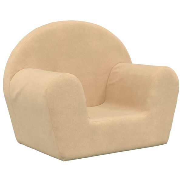 vidaXL Kindersofa Creme Weich Pl&uuml;sch