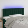 vidaXL LED Kopfteil Dunkelgr&uuml;n 100x5x78/88 cm Samt