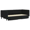 vidaXL Tagesbett Ausziehbar mit Schubladen Schwarz 90x190 cm Samt