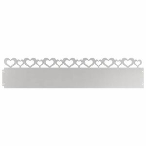 vidaXL Rasenkanten 10 pcs 103 x 0,05 x 22 cm Edelstahl Silber
