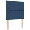 vidaXL Boxspringbett mit LED-Lichtleisten Blau 120 x 200 cm Stoff
