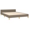 vidaXL Bettgestell ohne Matratze Taupe 140x190 cm Stoff