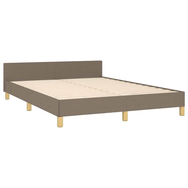 vidaXL Bettgestell ohne Matratze Taupe 140x190 cm Stoff