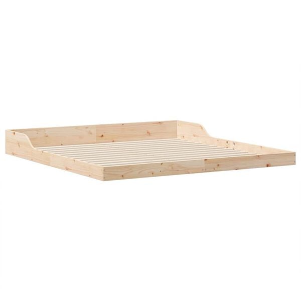 vidaXL Bettrahmen Braun 200 x 220 cm Massives Kiefernholz