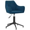 vidaXL Esszimmerst&uuml;hle 4 Stk. Drehbar Blau Samt