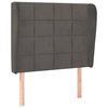 vidaXL Kopfteil mit Ohren Dunkelgrau 103x23x118/128 cm Samt