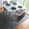 Venture Home Esszimmerst&uuml;hle 2 Stk. Polar Polyester Grau und Natur